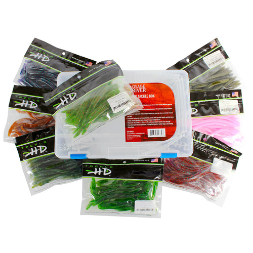 Tackle HD 201 Piece Finesse Worm Fishing Lure Bundle With Utility Box