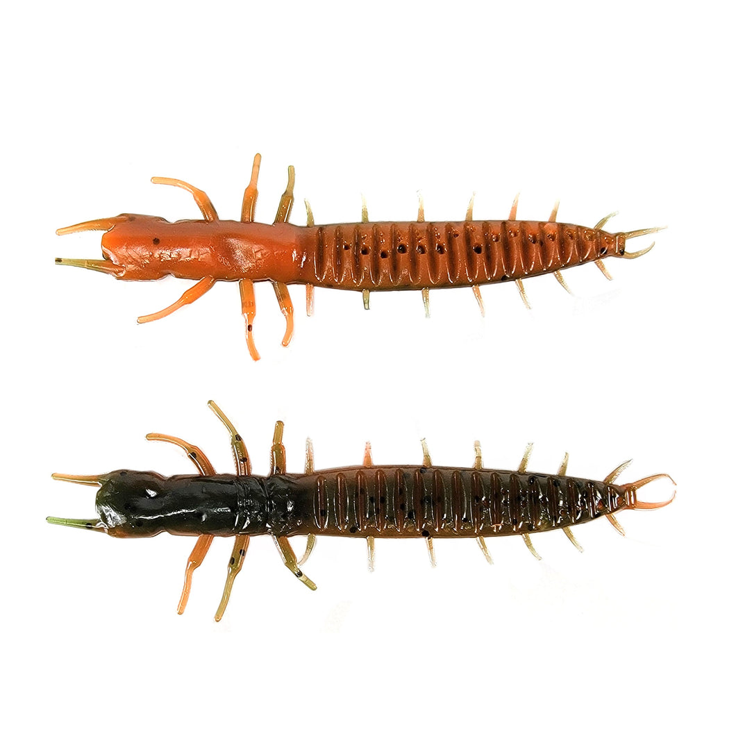 Tackle HD Ned Mite 3 5 Inch 15 Pack Green Pumpkin Orange