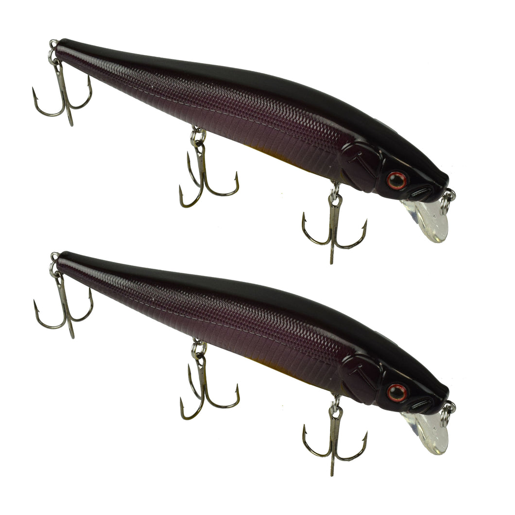 Tackle HD Fiddle-Styx Jerkbait 2 Pack - Black Shad