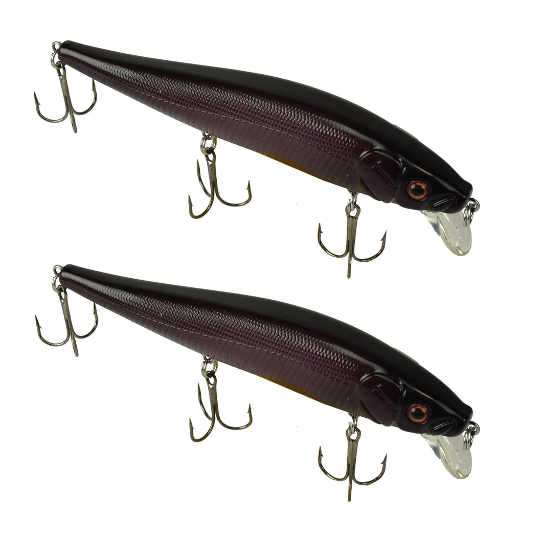 Tackle HD Fiddle-Styx Magnum Jerkbait 2 Pack - Black Shad