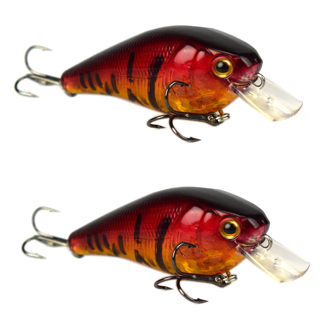 Tackle HD Square Bill 2 Pack Red Craw
