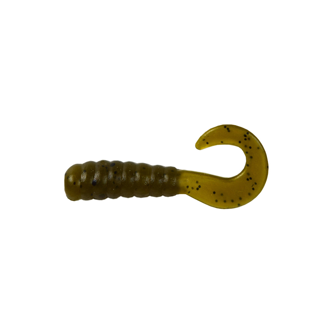 Pro Striker Baits Grub 2 Inch 100 Pack Green Pumpkin