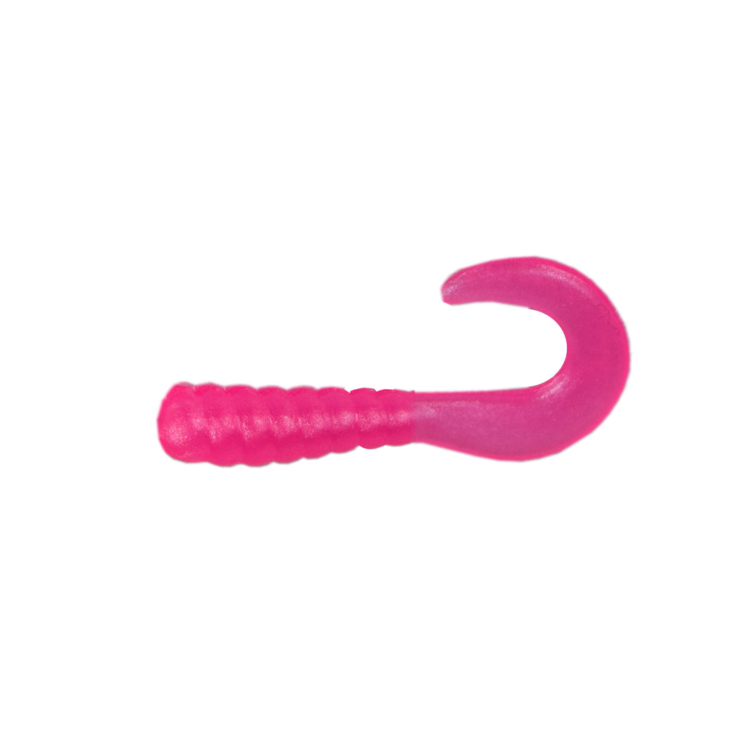Pro Striker Baits Grub 2-Inch 100-Pack - Fluorescent Pink