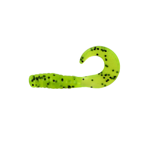 Pro Striker Baits Grub 3 Inch 20 Pack Chartreuse Pepper