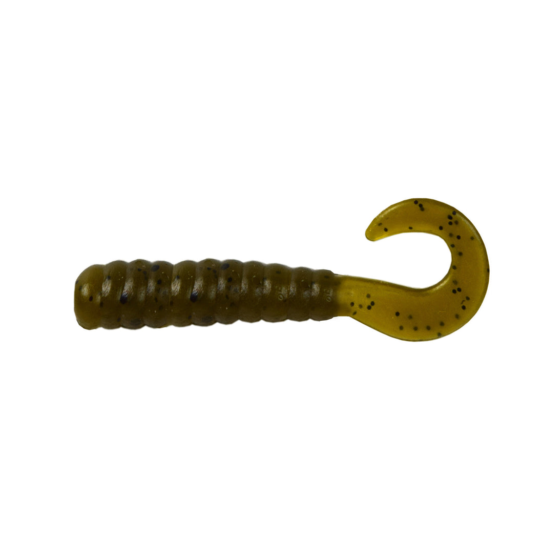 Pro Striker Baits Grub 3-Inch 70-Pack - Green Pumpkin