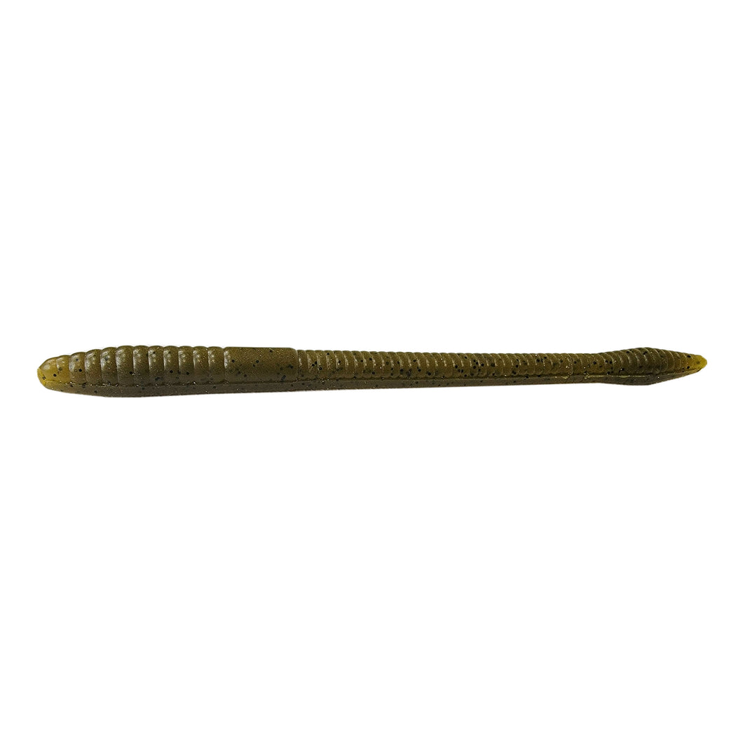 Tackle HD Finesse Worm 4 5 Inch 25 Pack Green Pumpkin