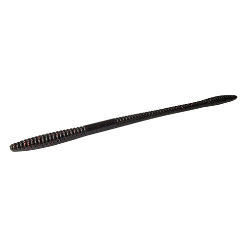 Tackle HD Sweet Stick Worm 7 5 Inch 20 Pack Black Red Flake