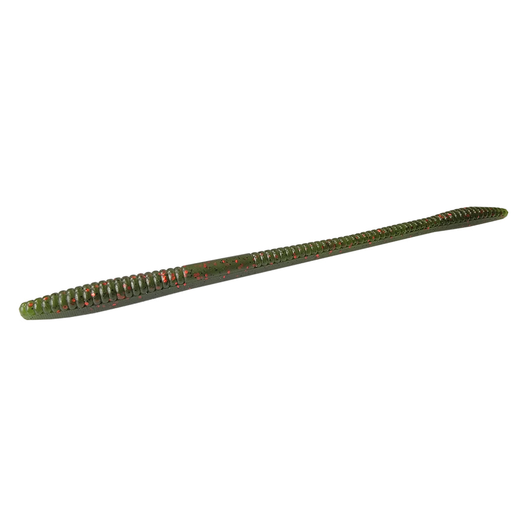 Tackle HD Sweet Stick Worm 7.5-Inch 20-Pack - Green Pumpkin Red