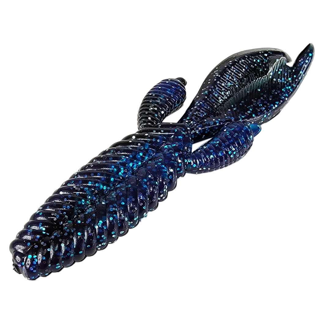 Tackle HD Warrior Quiver Bug 3.75-Inch 12-Pack - Black/Blue/Silver