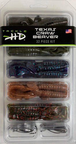 Tackle HD Texas Craw Beaver 32 Piece Kit