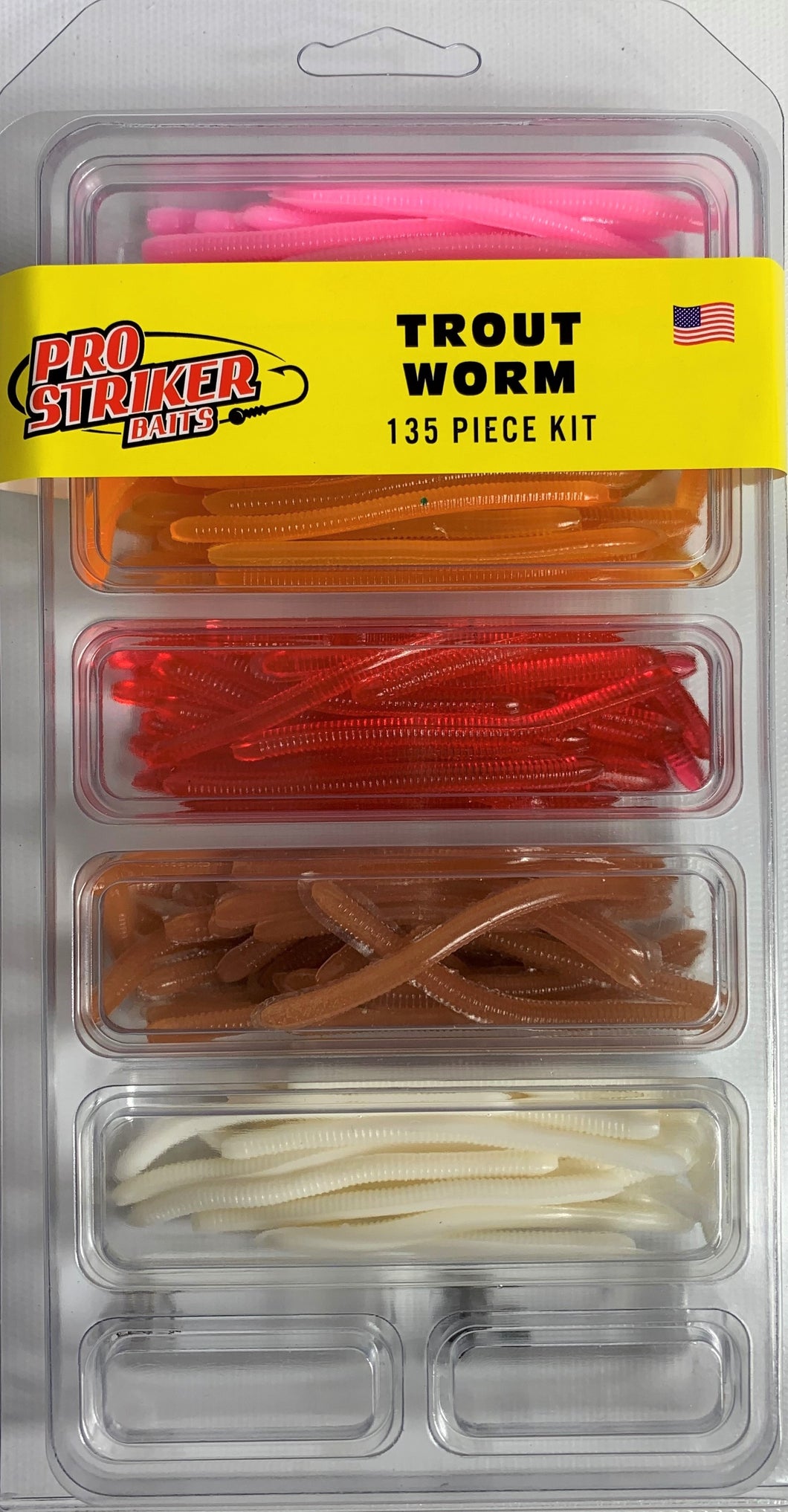 Pro Striker Trout Worm 135 Piece Kit