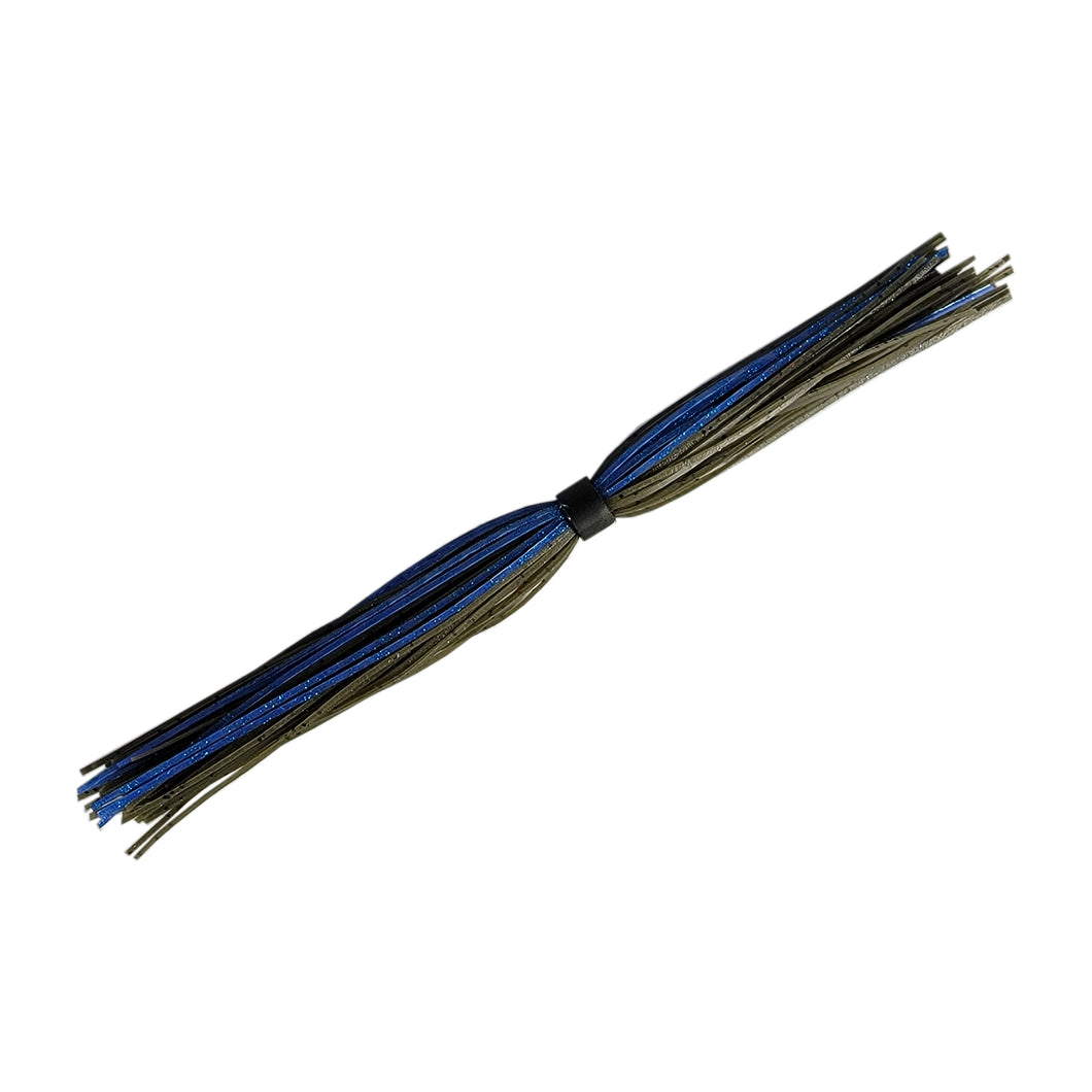 Warrior Standard Jig Skirt 5-Inch 6-Pack - Green Pumpkin Blue
