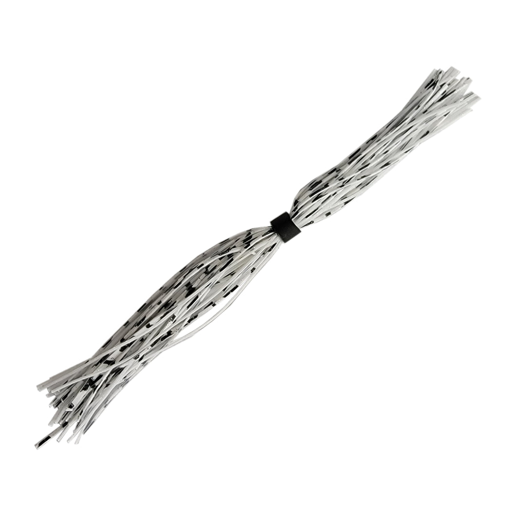 Warrior Standard Jig Skirt 5-Inch 6-Pack - White Black